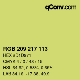 Color code: RGB 209 217 113 | qconv.com