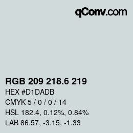 カラーコード: RGB 209 218.6 219 | qconv.com