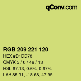 Color code: RGB 209 221 120 | qconv.com