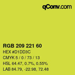 颜色代码: RGB 209 221 60 | qconv.com