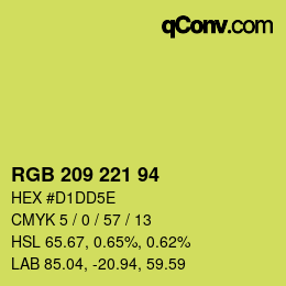 Farbcode: RGB 209 221 94 | qconv.com