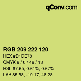 カラーコード: RGB 209 222 120 | qconv.com