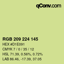 Color code: RGB 209 224 145 | qconv.com
