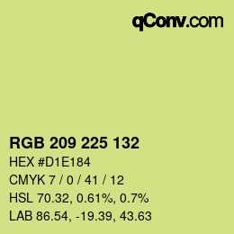 カラーコード: RGB 209 225 132 | qconv.com
