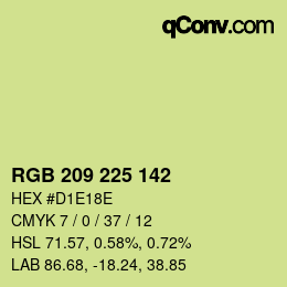 Código de color: RGB 209 225 142 | qconv.com