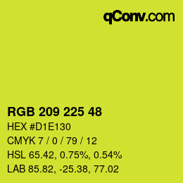 カラーコード: RGB 209 225 48 | qconv.com