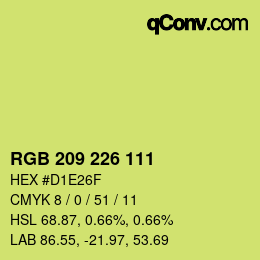 Farbcode: RGB 209 226 111 | qconv.com