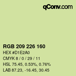 Color code: RGB 209 226 160 | qconv.com