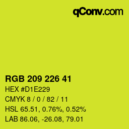 Color code: RGB 209 226 41 | qconv.com