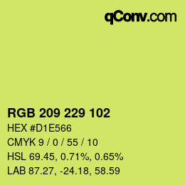 Color code: RGB 209 229 102 | qconv.com