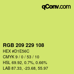 Color code: RGB 209 229 108 | qconv.com