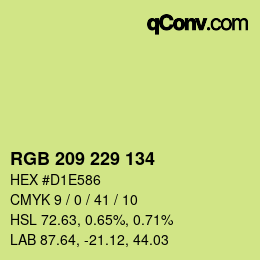 Color code: RGB 209 229 134 | qconv.com