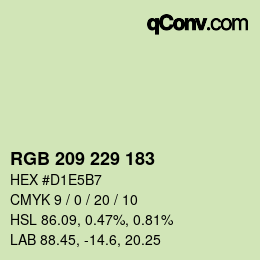 カラーコード: RGB 209 229 183 | qconv.com