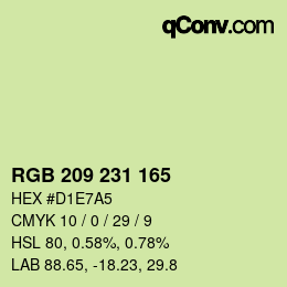 Color code: RGB 209 231 165 | qconv.com