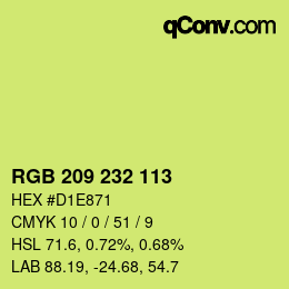 カラーコード: RGB 209 232 113 | qconv.com