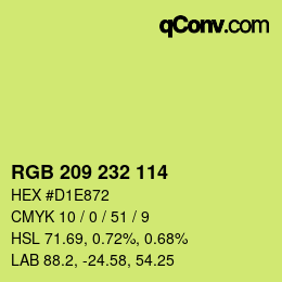 Color code: RGB 209 232 114 | qconv.com
