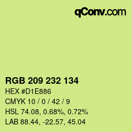 Color code: RGB 209 232 134 | qconv.com