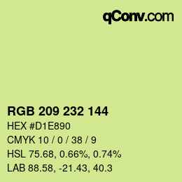 Color code: RGB 209 232 144 | qconv.com