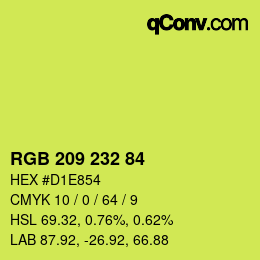 Color code: RGB 209 232 84 | qconv.com