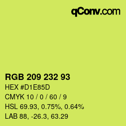 Color code: RGB 209 232 93 | qconv.com