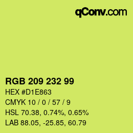 Código de color: RGB 209 232 99 | qconv.com