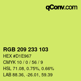 Color code: RGB 209 233 103 | qconv.com