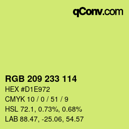 Color code: RGB 209 233 114 | qconv.com