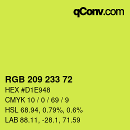 Color code: RGB 209 233 72 | qconv.com