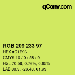 Color code: RGB 209 233 97 | qconv.com
