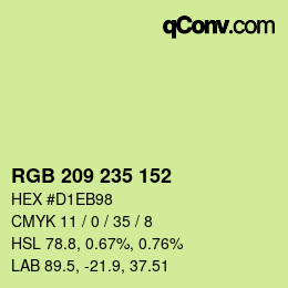 Color code: RGB 209 235 152 | qconv.com