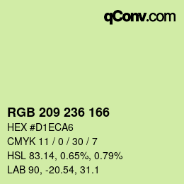 Color code: RGB 209 236 166 | qconv.com