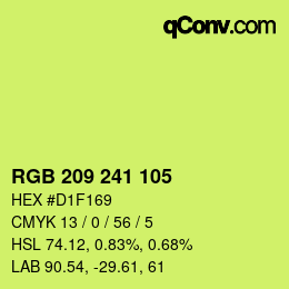 Color code: RGB 209 241 105 | qconv.com