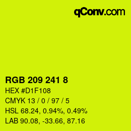Color code: RGB 209 241 8 | qconv.com