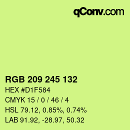 カラーコード: RGB 209 245 132 | qconv.com