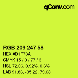 Color code: RGB 209 247 58 | qconv.com