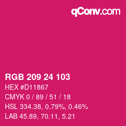 Color code: RGB 209 24 103 | qconv.com