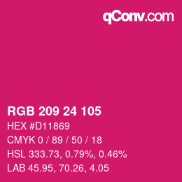 Color code: RGB 209 24 105 | qconv.com