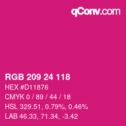 Color code: RGB 209 24 118 | qconv.com