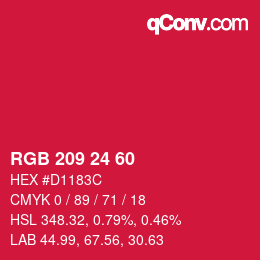 Color code: RGB 209 24 60 | qconv.com