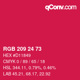 Color code: RGB 209 24 73 | qconv.com