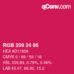 Color code: RGB 209 24 86 | qconv.com