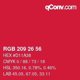 Color code: RGB 209 26 56 | qconv.com