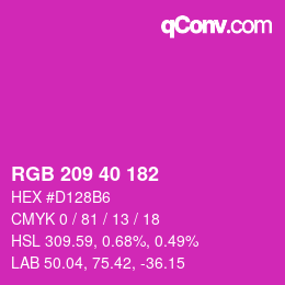 Color code: RGB 209 40 182 | qconv.com