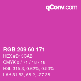 Color code: RGB 209 60 171 | qconv.com
