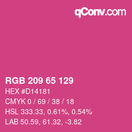 カラーコード: RGB 209 65 129 | qconv.com