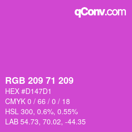 Color code: RGB 209 71 209 | qconv.com
