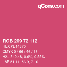 Color code: RGB 209 72 112 | qconv.com
