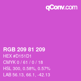 Color code: RGB 209 81 209 | qconv.com