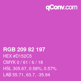 Color code: RGB 209 82 197 | qconv.com