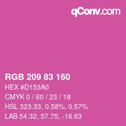Color code: RGB 209 83 160 | qconv.com